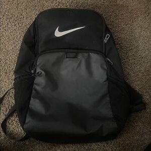 Nike Men's Backpack in Black with Silver Logo